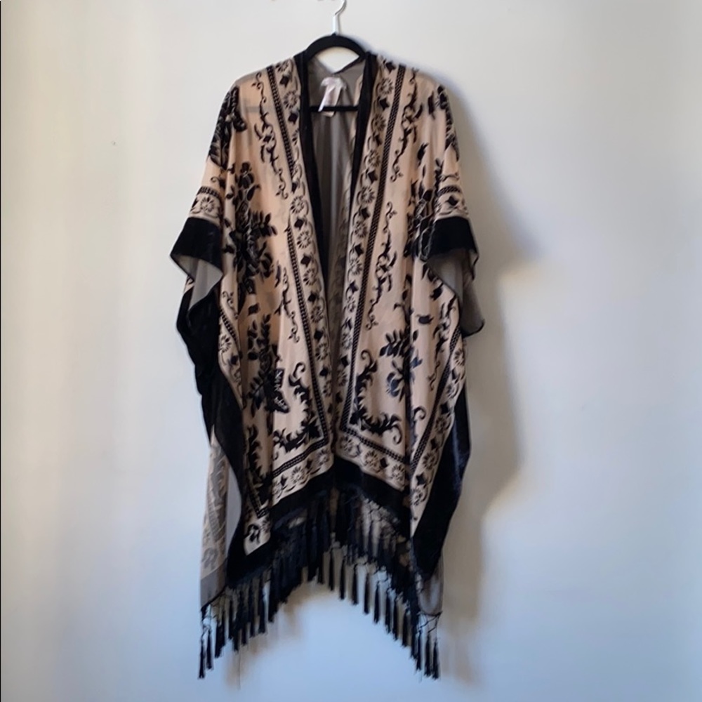 Free People Nightbird Burnout Kimono
